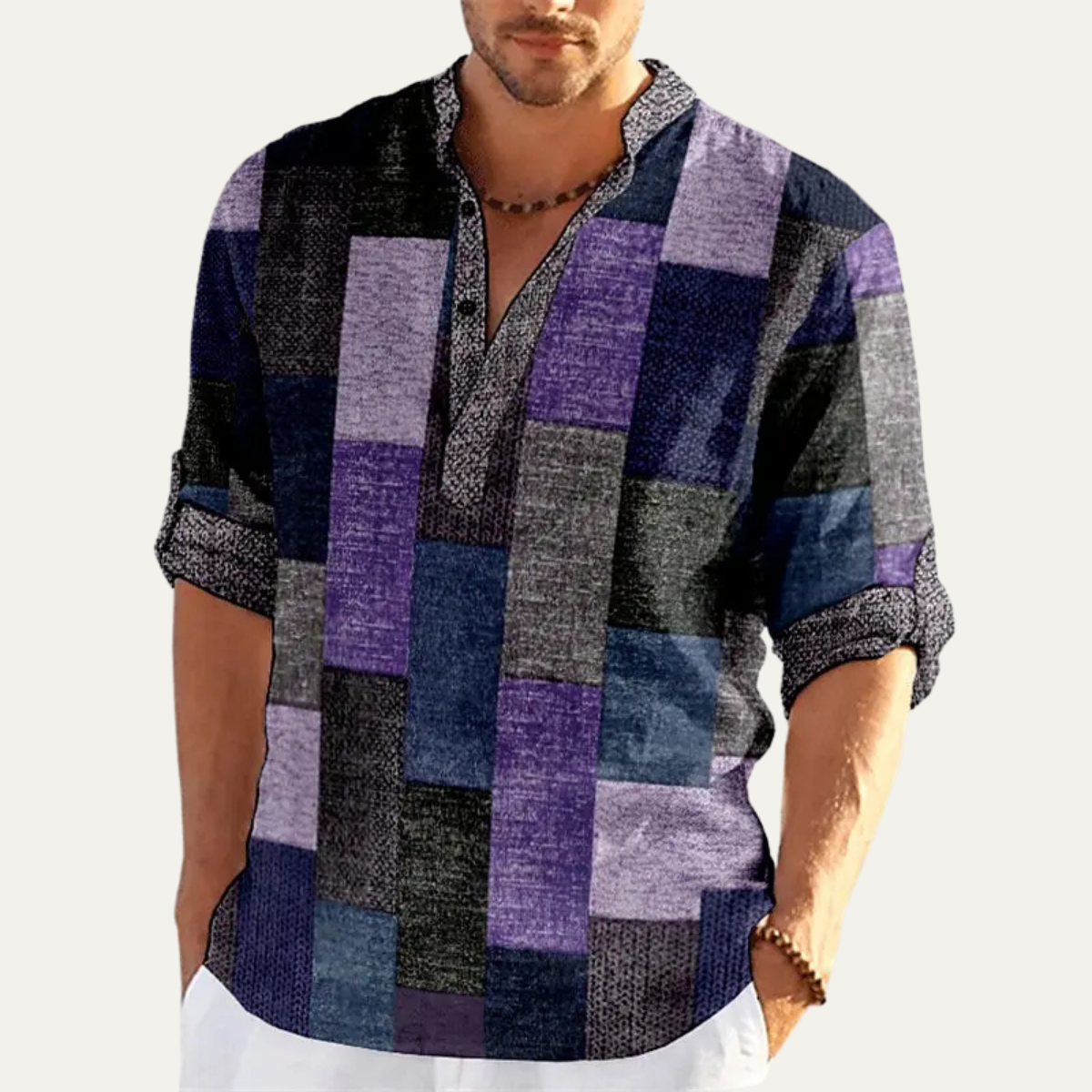 Le Polo Casual à Motifs Multicolores Cormont pour Hommes