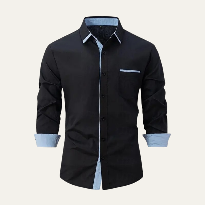 La Chemise Casual à Col Contrasté Vercelli pour Hommes