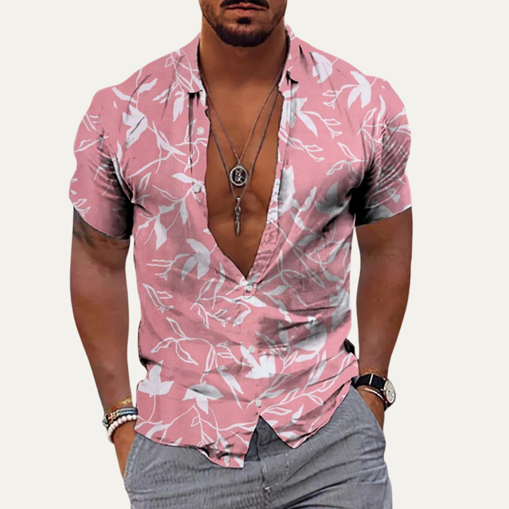 La Chemise de Plage Hawaïenne pour Hommes en Imprimé Tropical de Noix de Coco Ironwood Hill