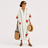 Caftan Elena Blanc Roses