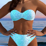 Bikini Imprimé Léopard Bandeau