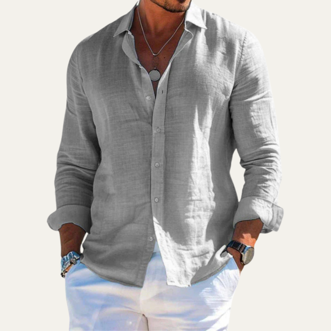 La Chemise Casual en Coton et Lin pour Hommes Silverpark Ridge