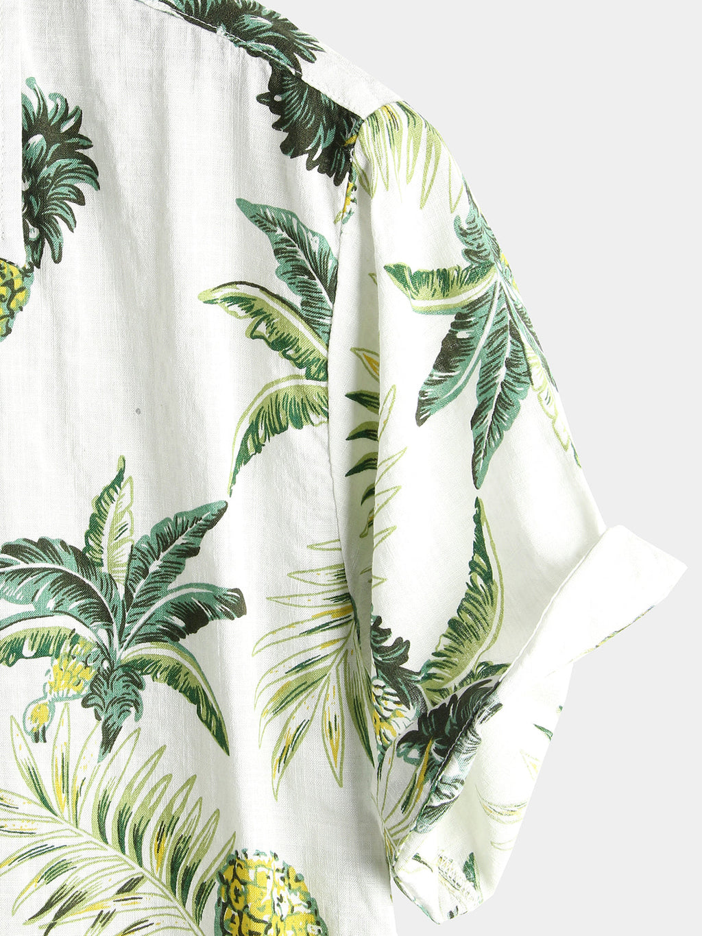 Chemise d'été pour homme avec design de fleur d'ananas tropical