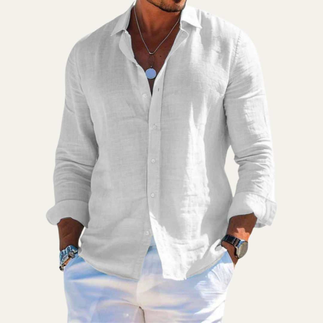 La Chemise Casual en Coton et Lin pour Hommes Silverpark Ridge