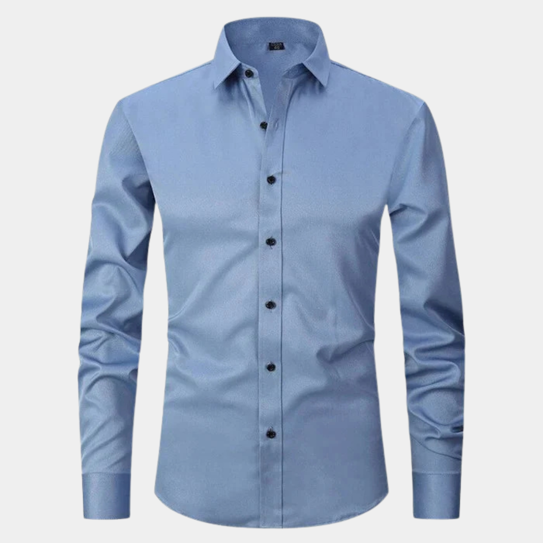 La chemise habillée à manches longues ajustée et extensible pour hommes Torcello