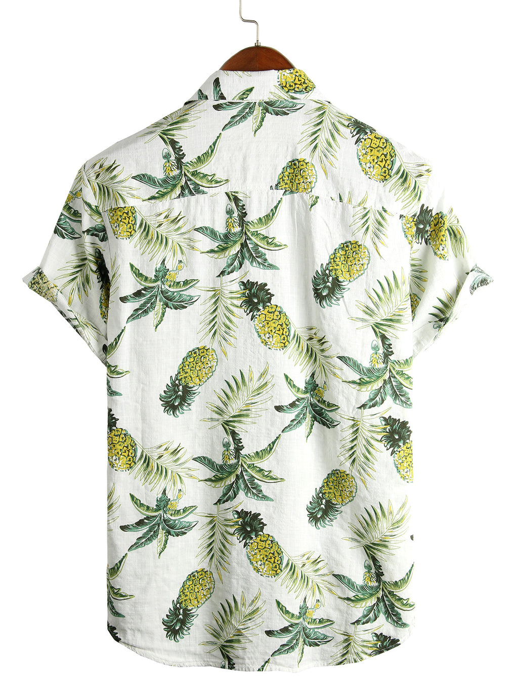 Chemise d'été pour homme avec design de fleur d'ananas tropical