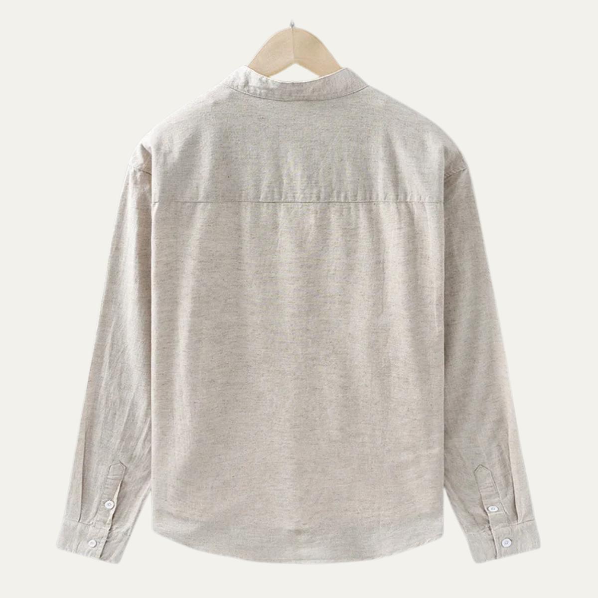 La chemise en coton-lin à col mandarin pour homme Ashmont Ridge, coupe décontractée