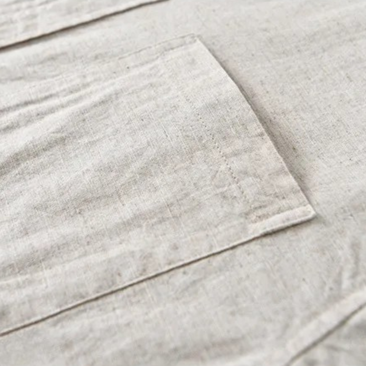 La chemise en coton-lin à col mandarin pour homme Ashmont Ridge, coupe décontractée
