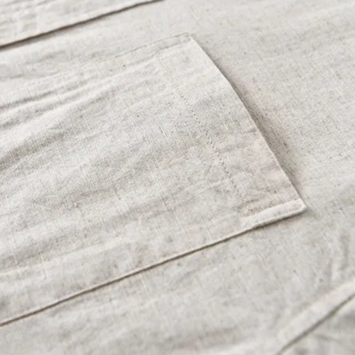 La chemise en coton-lin à col mandarin pour homme Ashmont Ridge, coupe décontractée