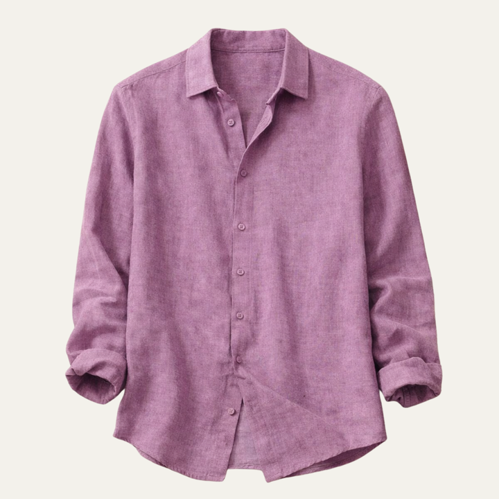 La chemise légère en lin-coton pour homme Stonecrest avec col rabattu