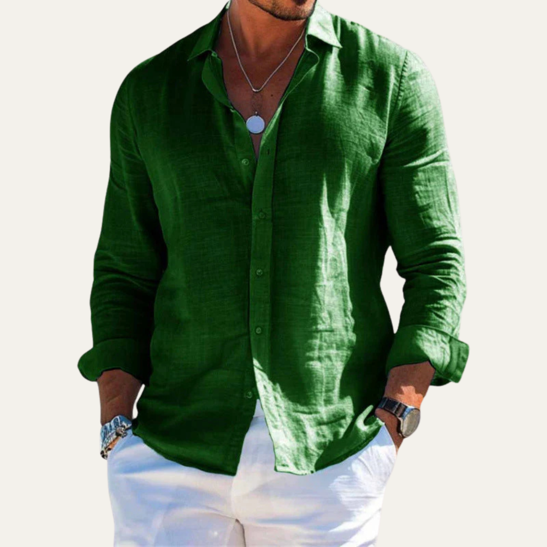La chemise légère en coton et lin pour homme de Maplecrest Hill