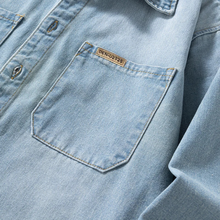La Chemise en Denim Vintage à Coupe Ample pour Hommes Meadowpark