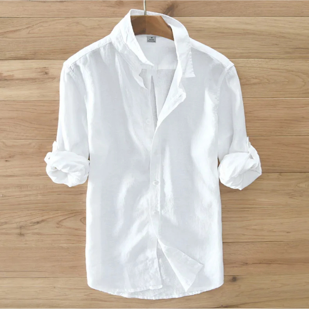 La Chemise Casual à Boutons en Lin 100% pour Homme Woodhall, Style Italien