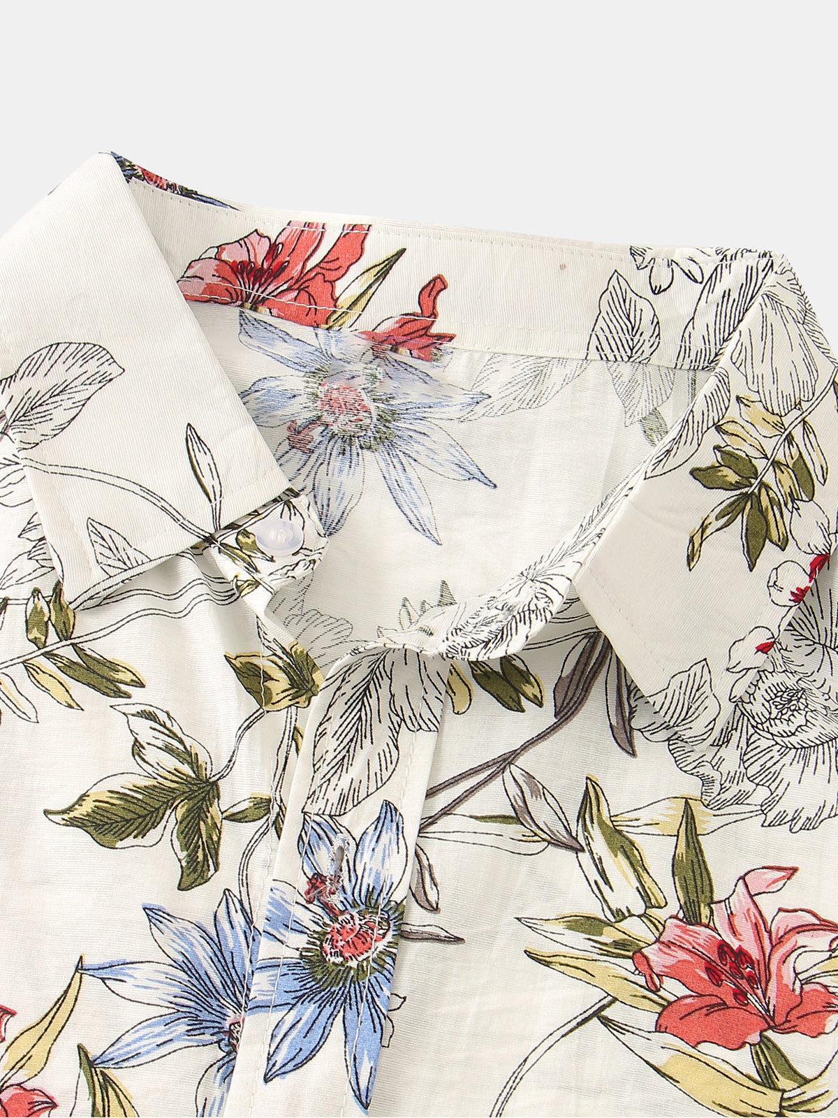 Chemise à manches courtes hawaïenne vintage florale d'été pour hommes
