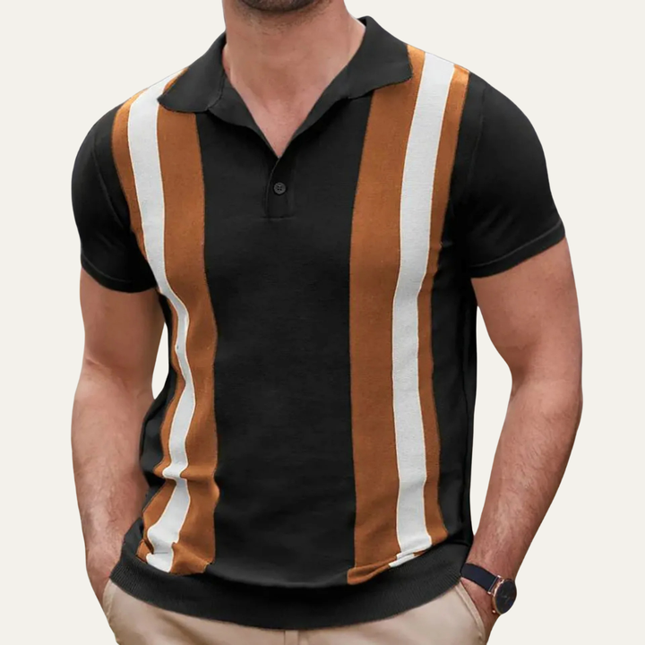 Le Polo Casual Tricot Rayé Rétro pour Homme Grosseto