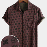 Men's Retro Classic Geometric Short-Sleeved Shirt