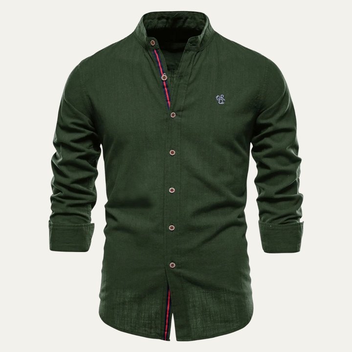 La chemise décontractée à col montant pour homme Pineview Ridge, coupe slim