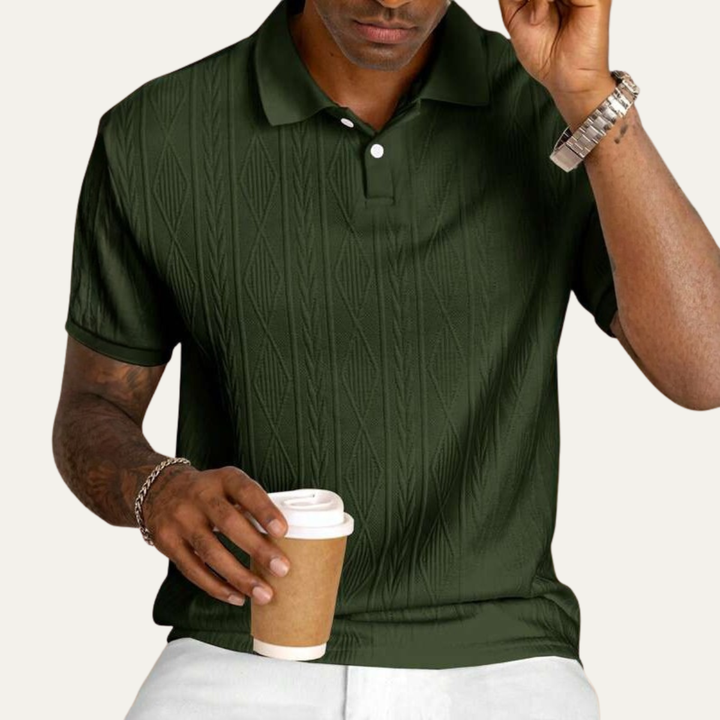 Le Polo Tendance Texturé à Boutons pour Hommes Willowstone Ridge