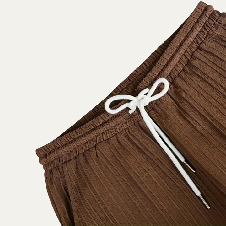 Le Set Deux Pièces en Lin pour Homme Dervio – Chemise Légère à Boutons &amp; Pantalons Décontractés