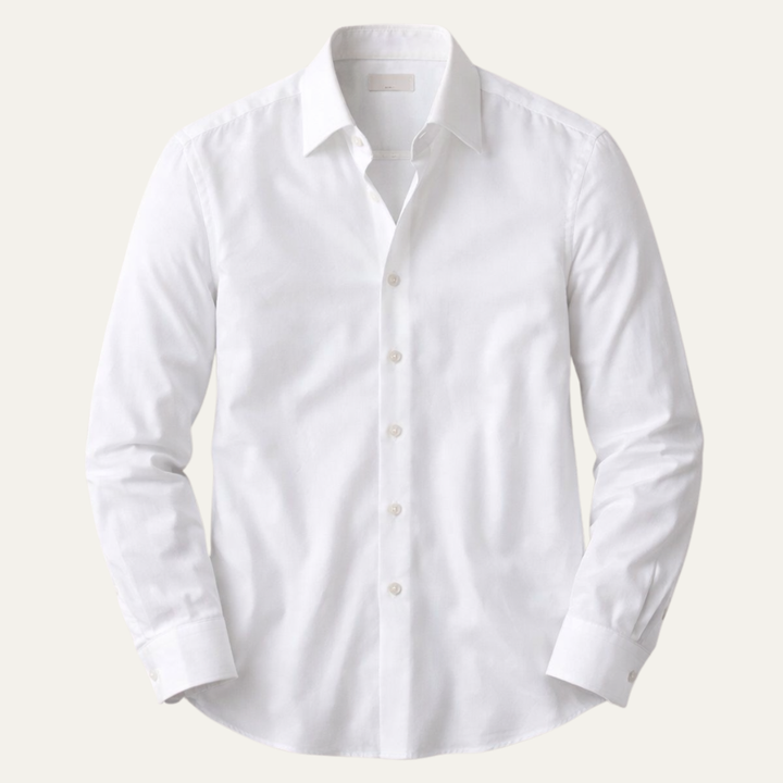La chemise à boutons pour homme Redfield avec col italien — Blanc