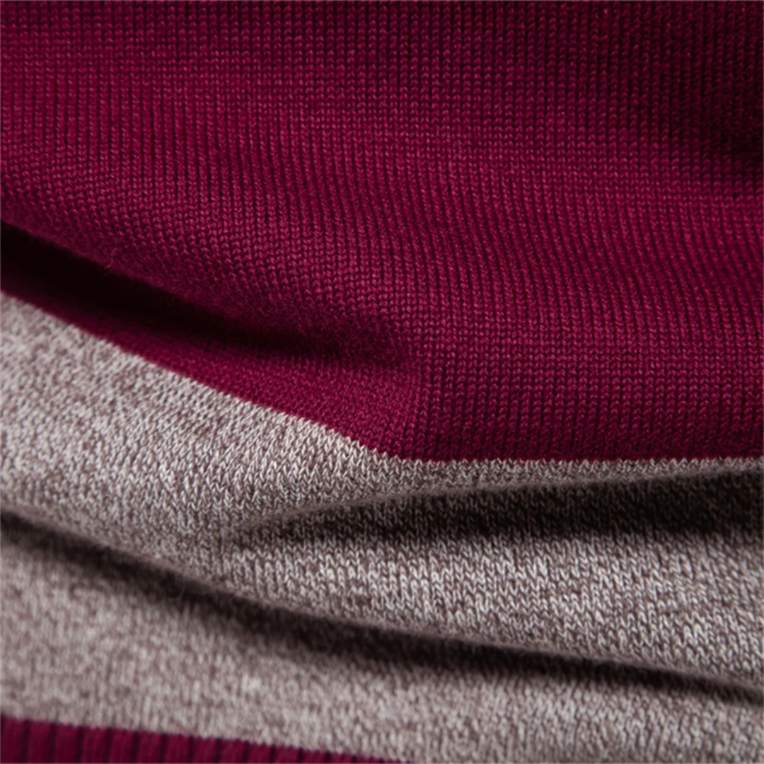 Le Pull Polo en Coton à Rayures pour Hommes Latina