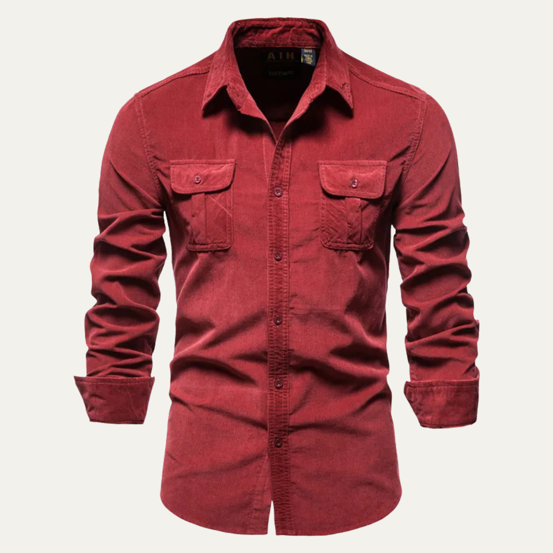 La chemise décontractée en velours côtelé pour homme Lecce