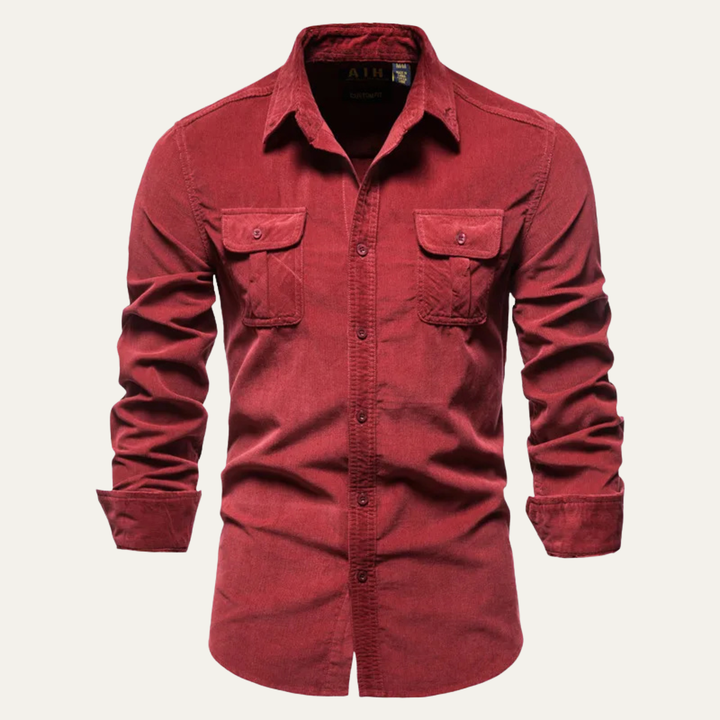 La chemise décontractée en velours côtelé pour homme Lecce