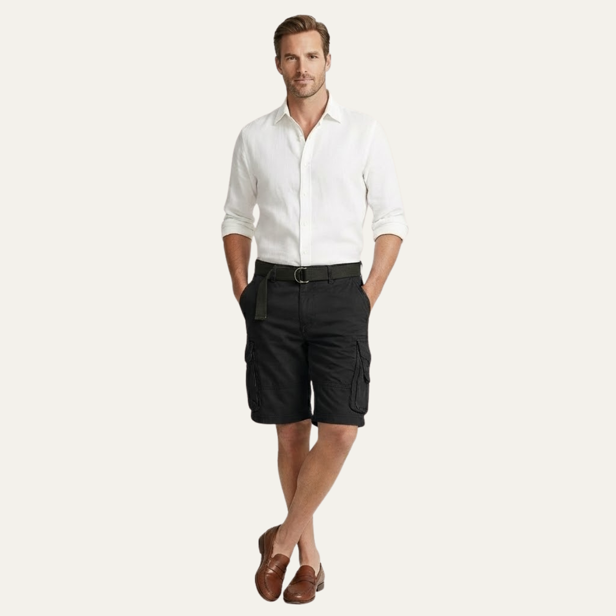Shorts cargo utilitaires en coton décontractés pour hommes Whitlock