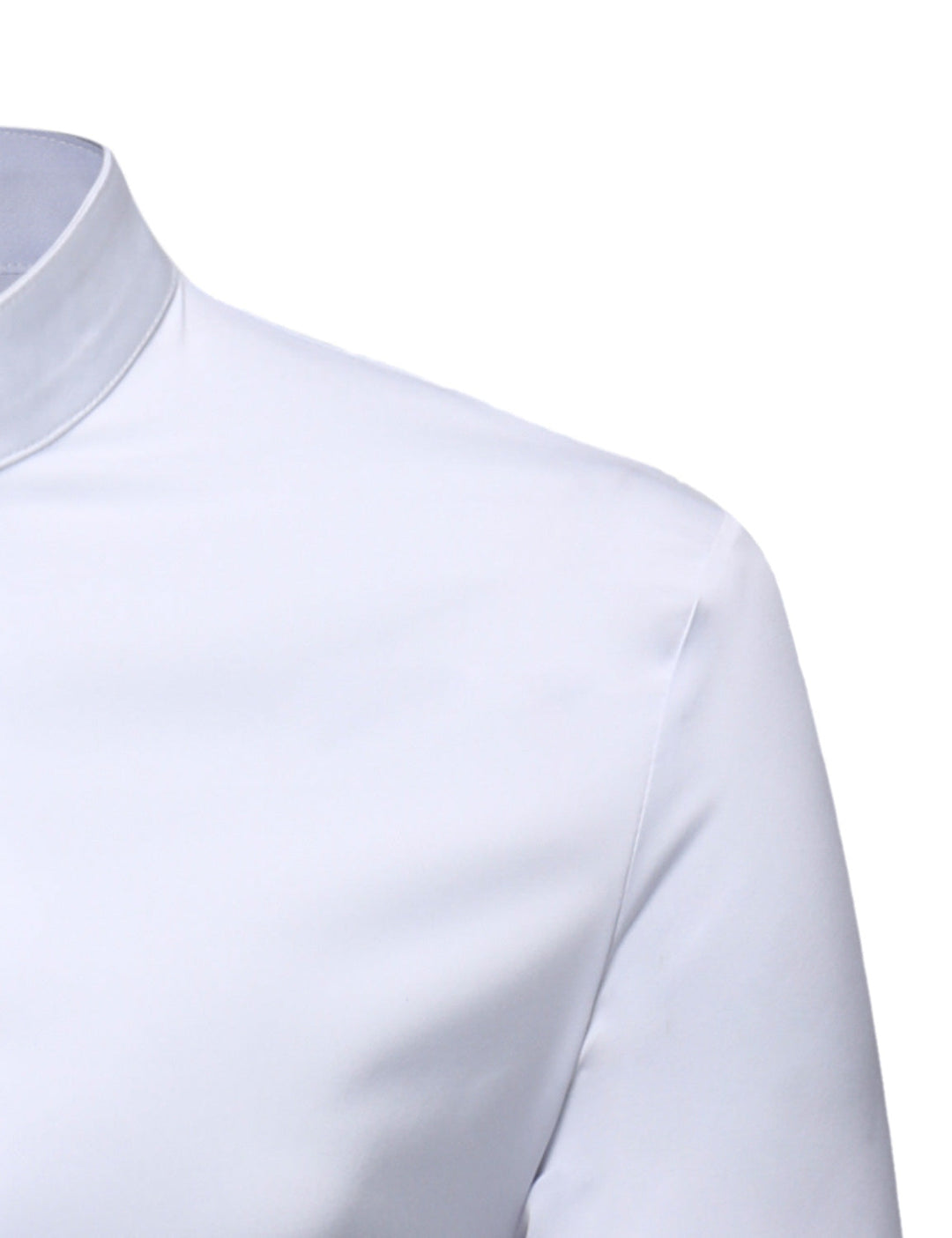 Chemise de smoking à manches longues en dentelle à col montant pour hommes