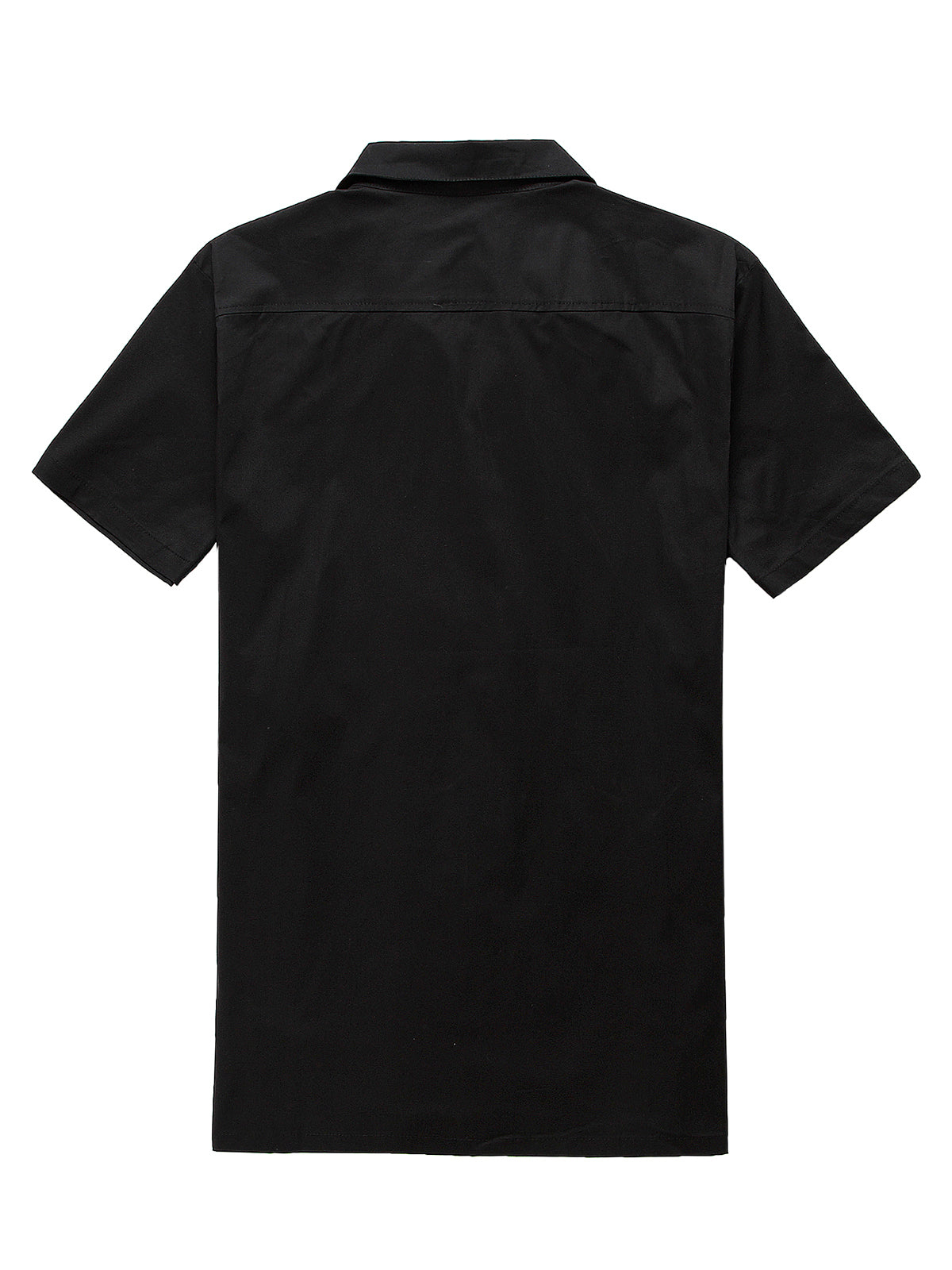 Chemise à manches courtes en coton pour homme avec poche rétro décontractée des années 50