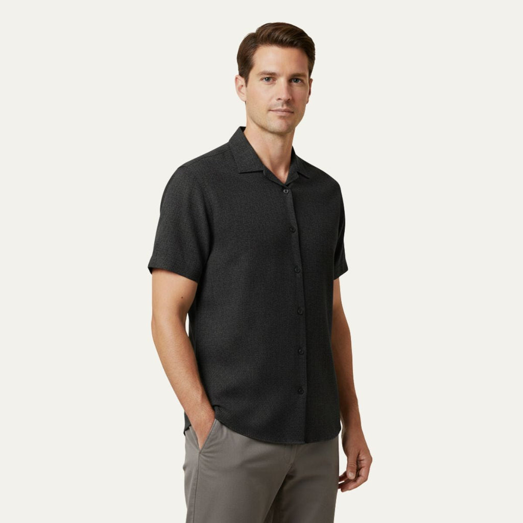La Chemise en Lin à Manches Courtes Monaco pour Hommes