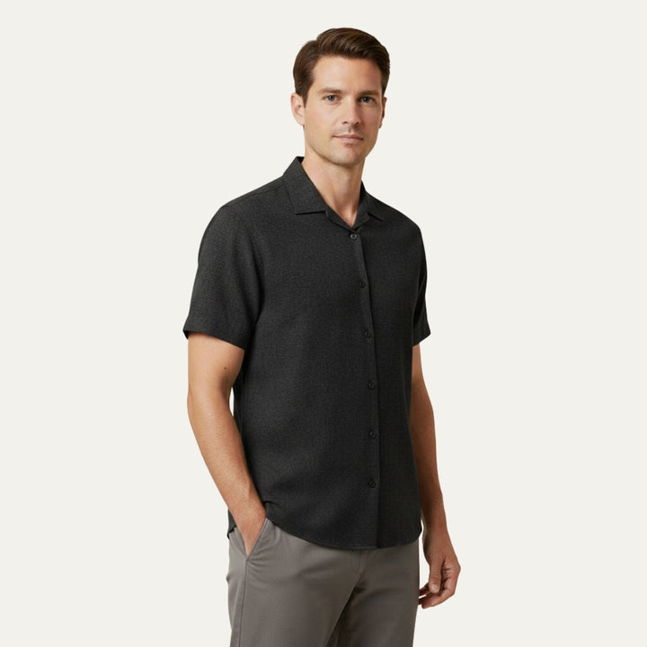 La Chemise en Lin à Manches Courtes Monaco pour Hommes