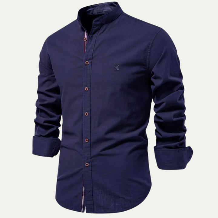 La chemise à col mandarin pour homme Biella