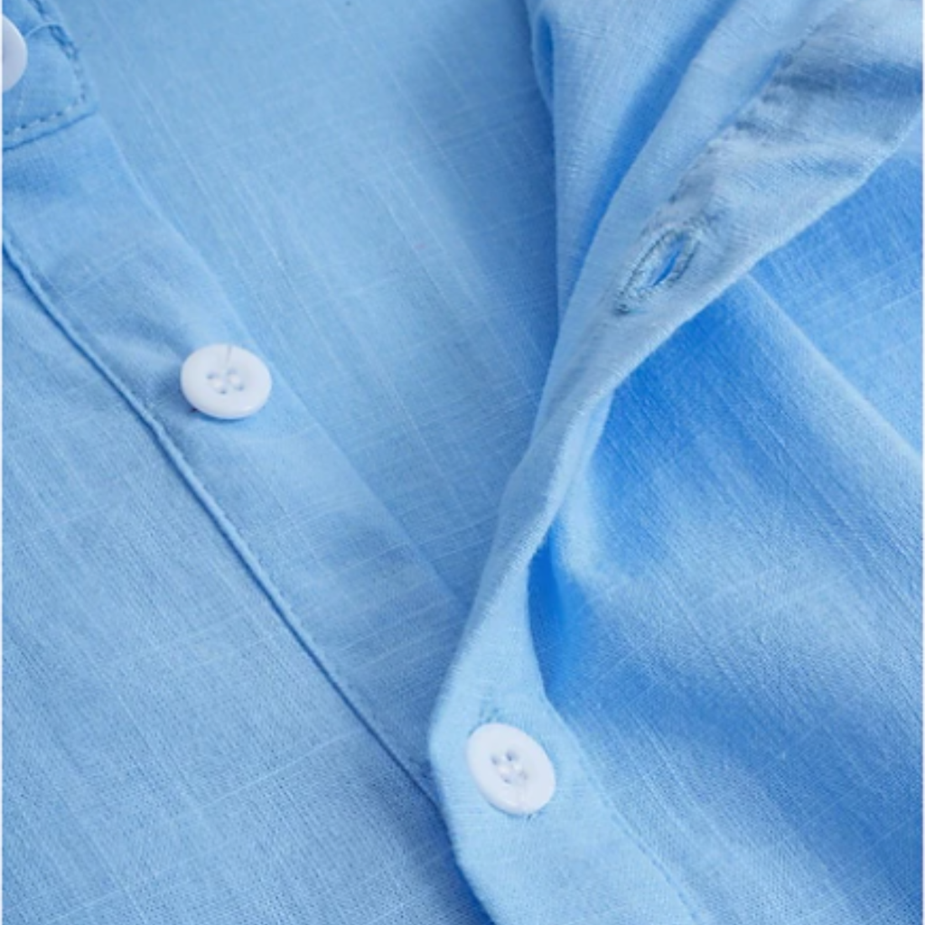 La chemise décontractée à boutons en lin respirant pour hommes de Ridgebrook Park