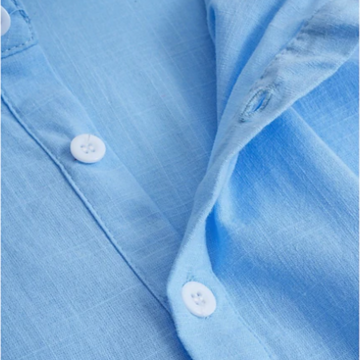 La chemise décontractée à boutons en lin respirant pour hommes de Ridgebrook Park