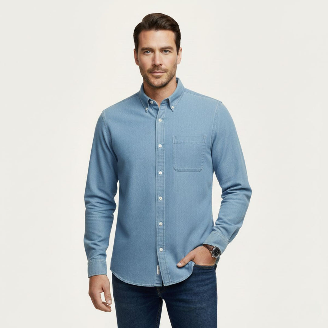 La Chemise en Denim Décontractée Boston pour Hommes
