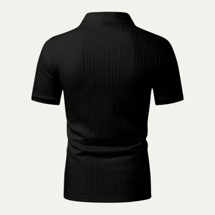 La chemise polo décontractée à boutons texturée pour hommes Ridgebrook