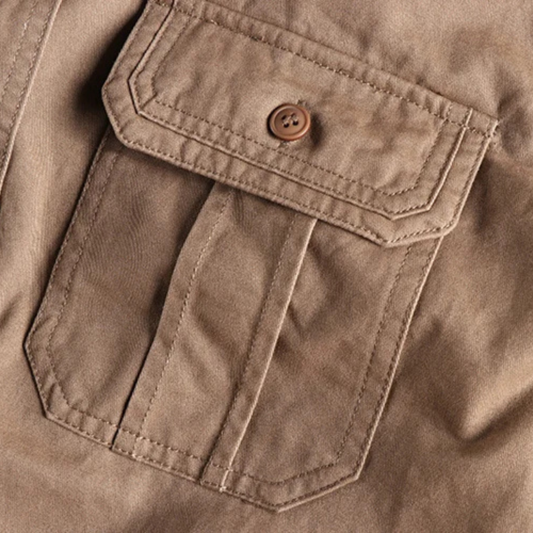 La Veste Chemise Utilitaire Vintage Lavée pour Hommes Hillston