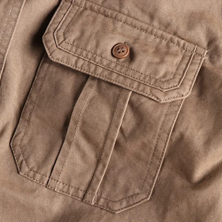 La Veste Chemise Utilitaire Vintage Lavée pour Hommes Hillston