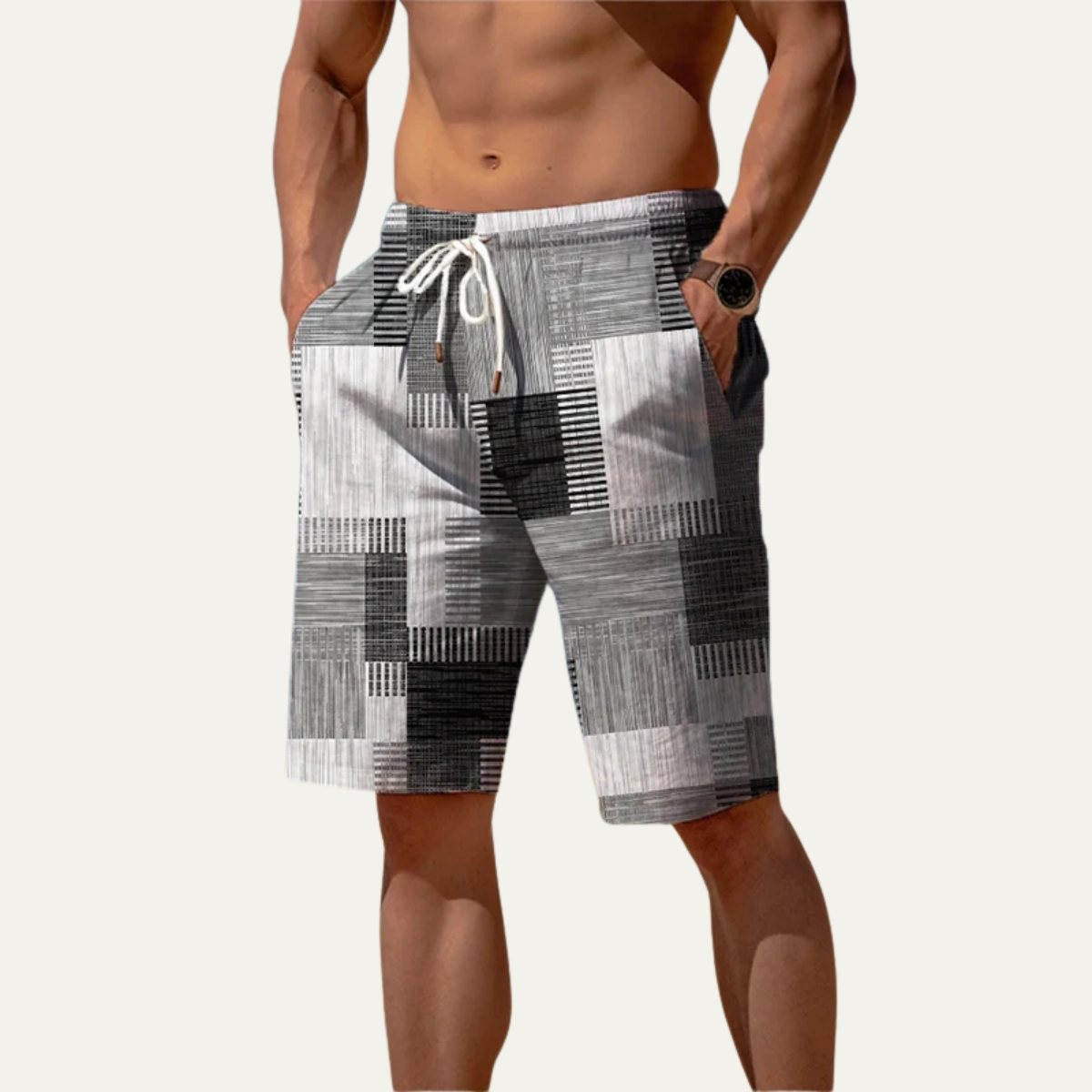 Les Shorts d'Été à Carreaux Décontractés pour Hommes Stratford