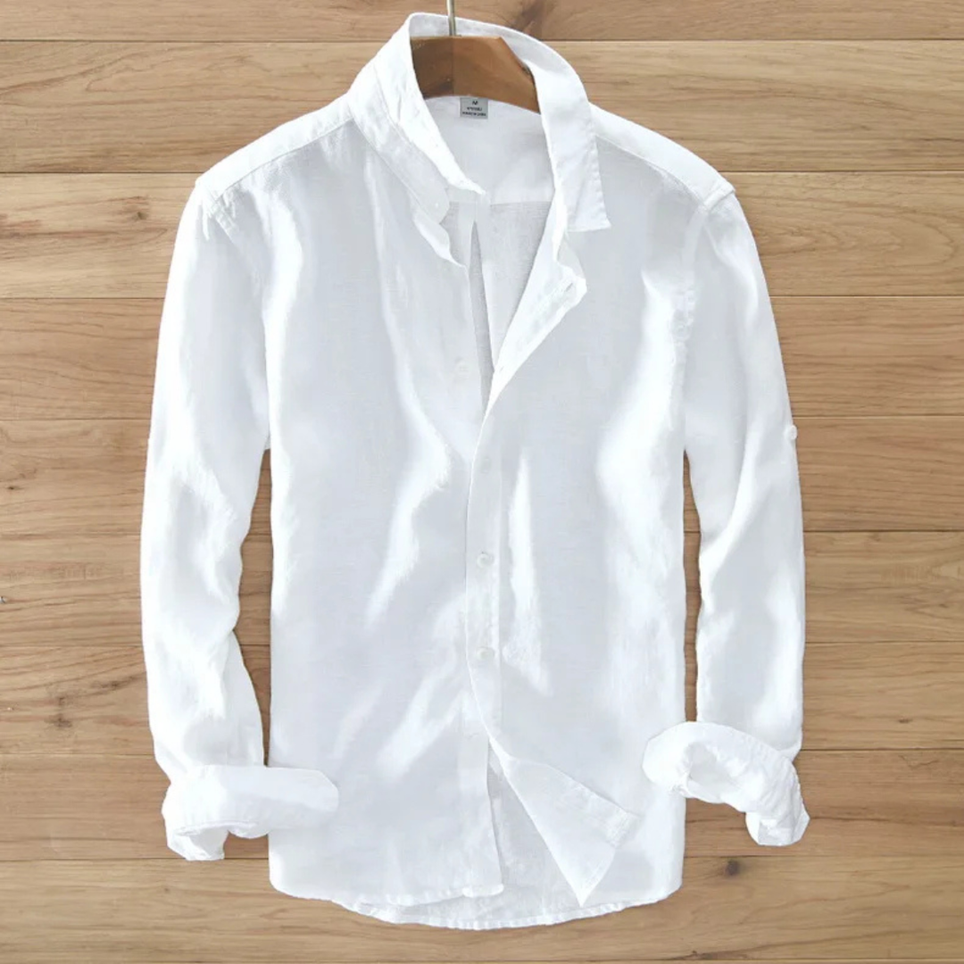La Chemise Casual à Boutons en Lin 100% pour Homme Woodhall, Style Italien