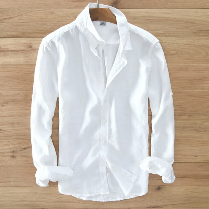 La Chemise Casual à Boutons en Lin 100% pour Homme Woodhall, Style Italien
