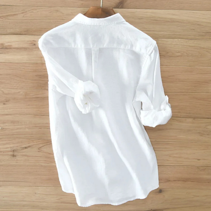 La Chemise Casual à Boutons en Lin 100% pour Homme Woodhall, Style Italien