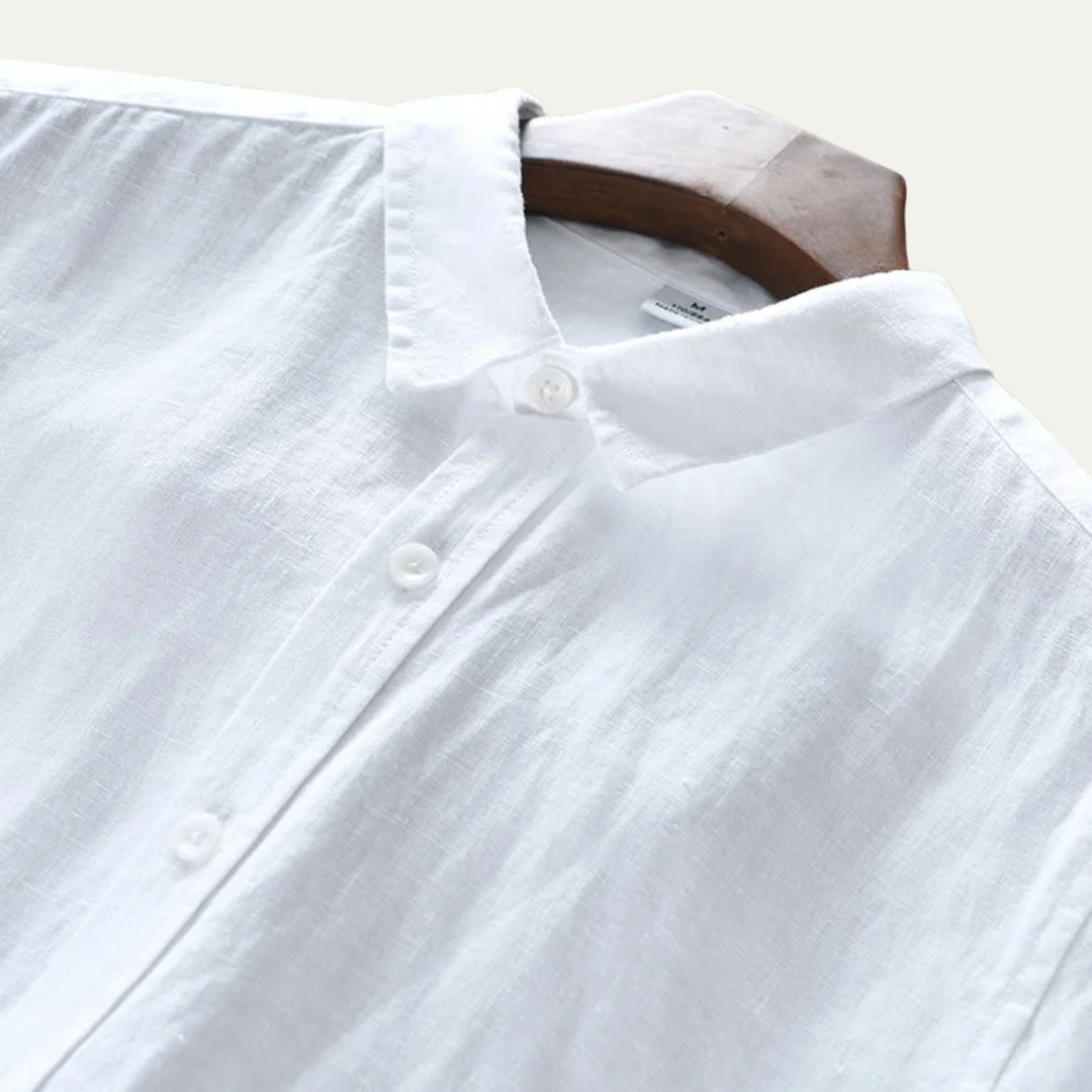 La Chemise Casual à Boutons en Lin 100% pour Homme Woodhall, Style Italien