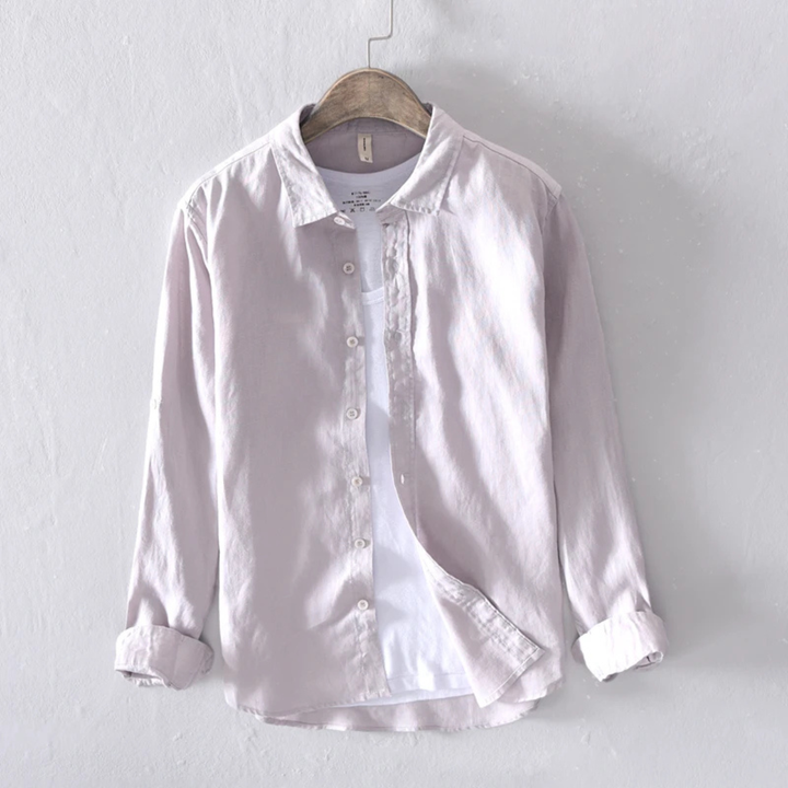 La Chemise Casual à Boutons en Lin 100% pour Homme Woodhall, Style Italien