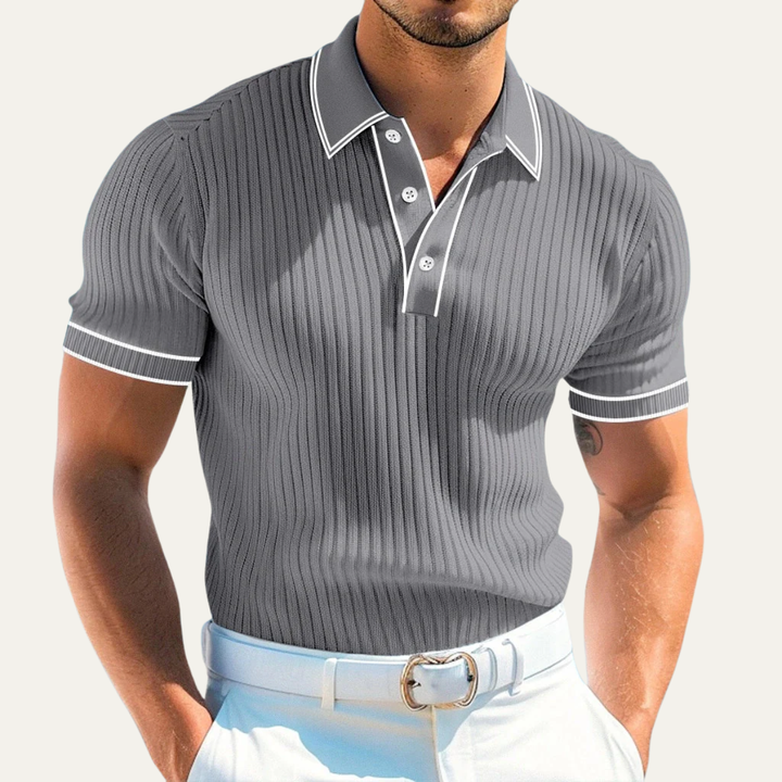 Le Polo Business en Maille Côtelée pour Homme Moscova
