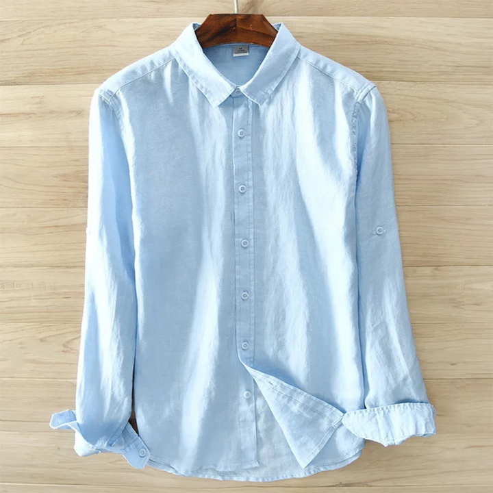 La Chemise Casual à Boutons en Lin 100% pour Homme Woodhall, Style Italien