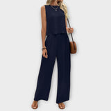 Valeria - Gilet avec pétales et pantalons