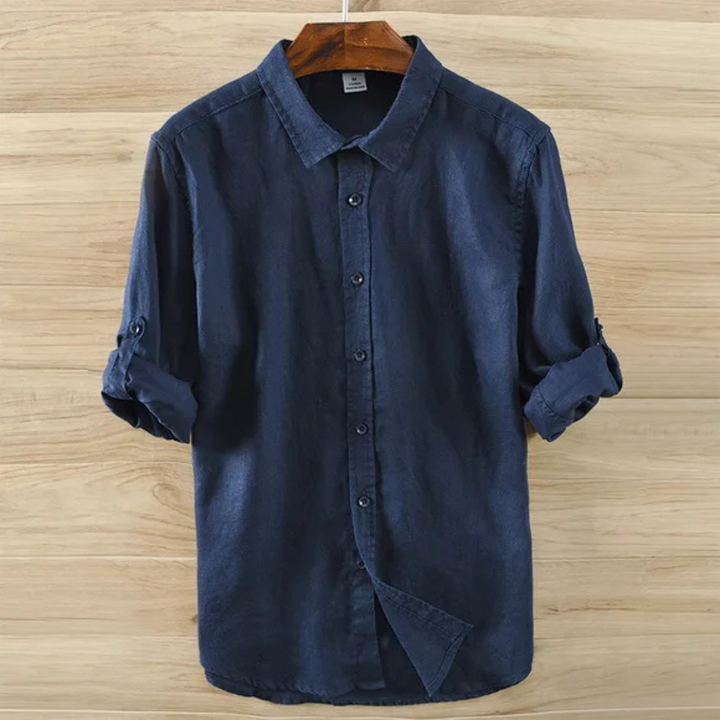 La Chemise Casual à Boutons en Lin 100% pour Homme Woodhall, Style Italien