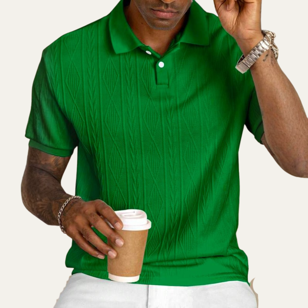 Le Polo Tendance Texturé à Boutons pour Hommes Willowstone Ridge